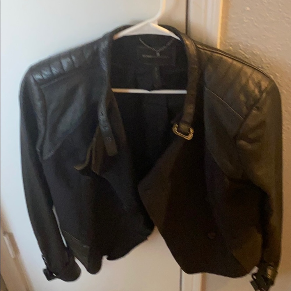 BCBG MAXAZRIA Blazer Leather Jacket
